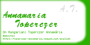 annamaria toperczer business card